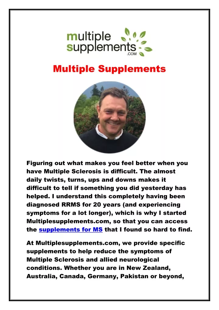 multiple supplements
