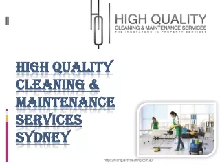 Book High Quality Cleaning Sydney for complete cleaning satisfaction