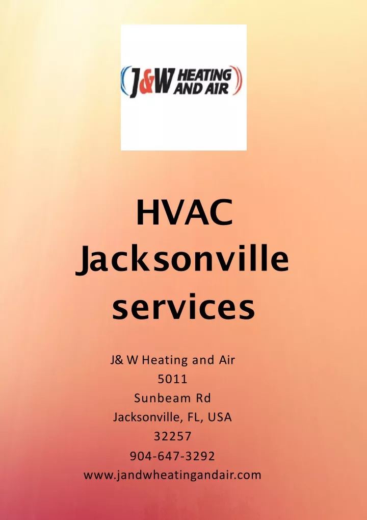 hvac j a c k s o n v i ll e services