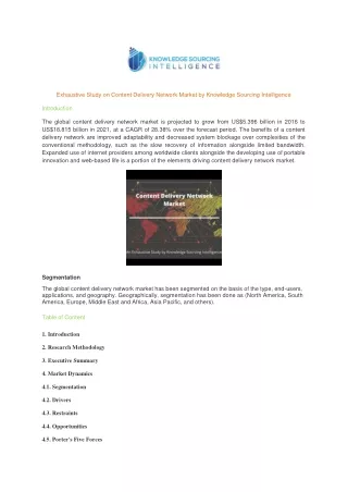 exhaustive study on content delivery network