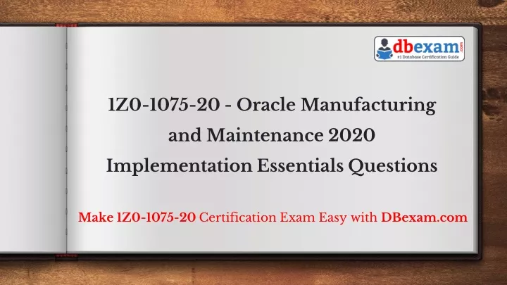 1z0 1075 20 oracle manufacturing