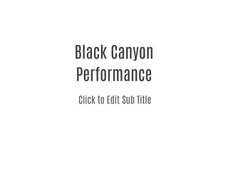 Black Canyon Performance