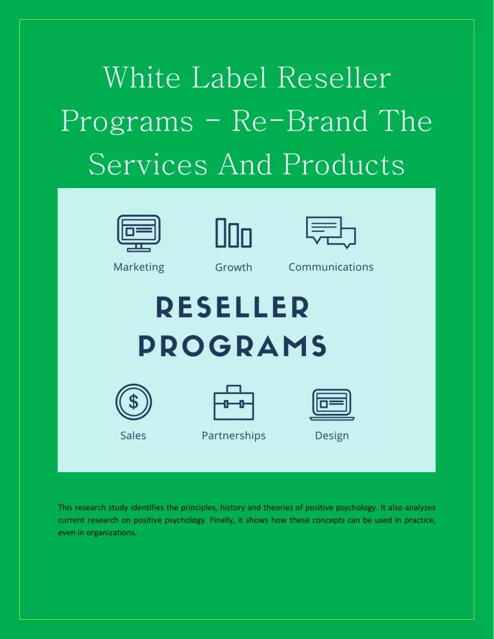 white label reseller programs re brand