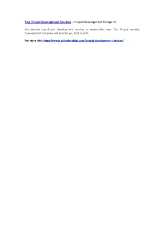 top drupal development services drupal