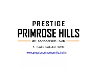 Prestige Primrose Hills Get Big Discount