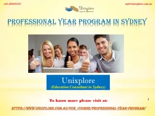 Top Professional Year Program In Sydney