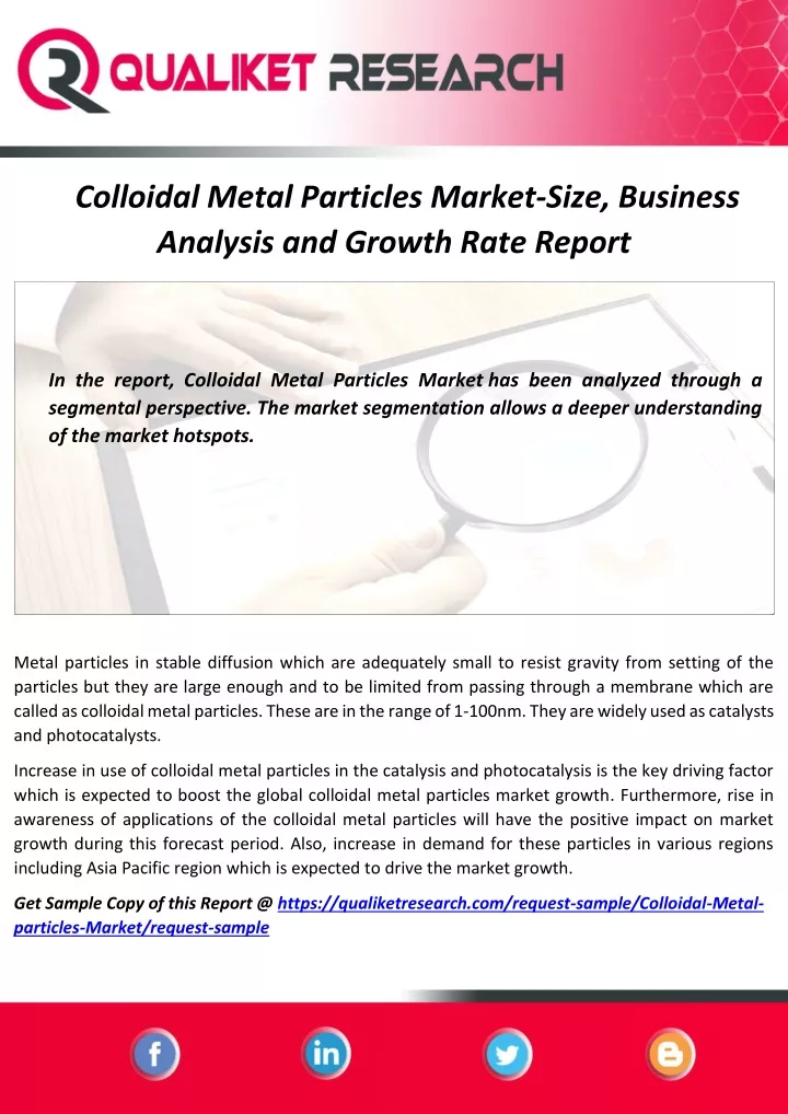 colloidal metal particles market size business