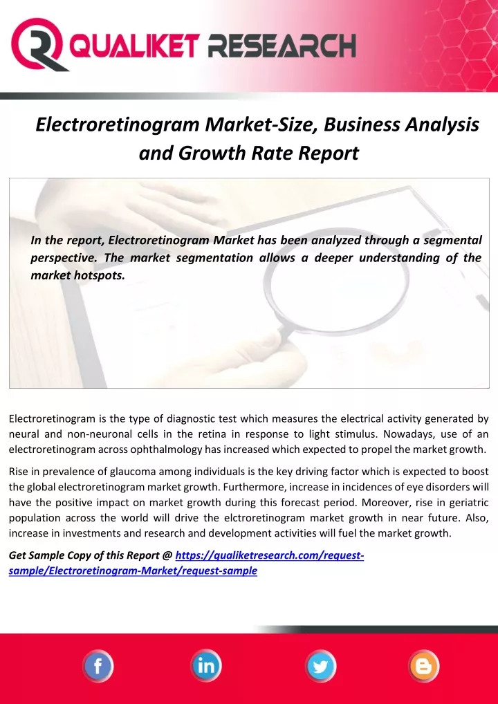 electroretinogram market size business analysis