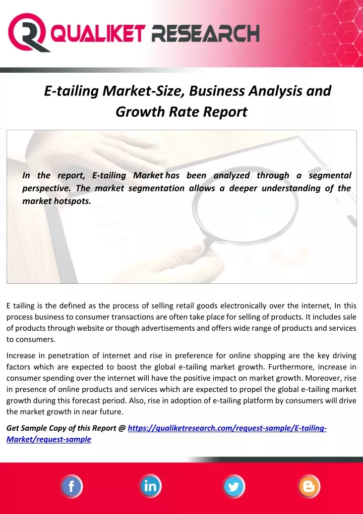 e tailing market size business analysis