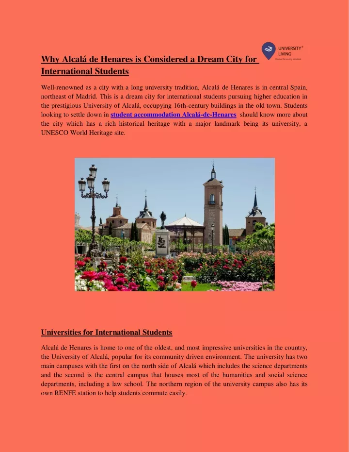 why alcal de henares is considered a dream city