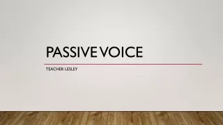 Passive Voice - English
