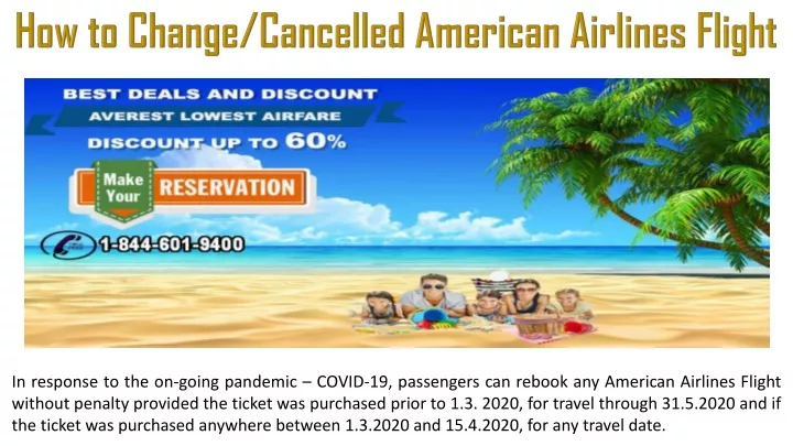 how to change cancelled american airlines flight