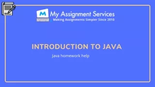 introduction to java java homework help