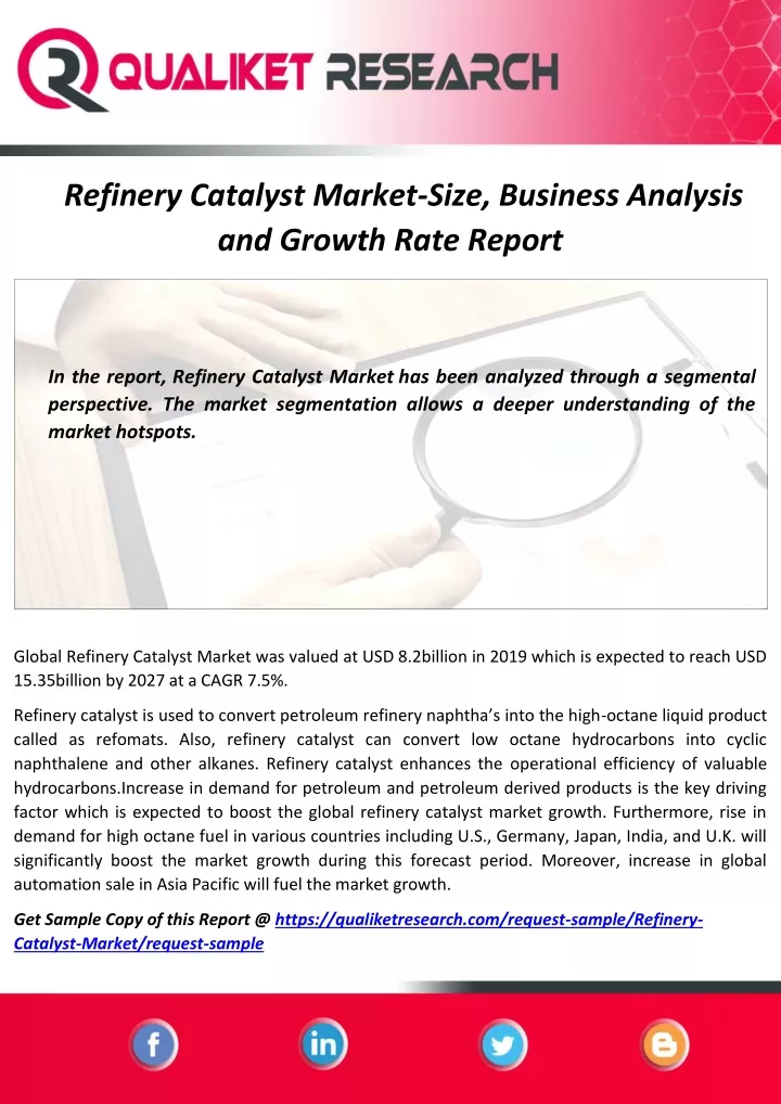 refinery catalyst market size business analysis