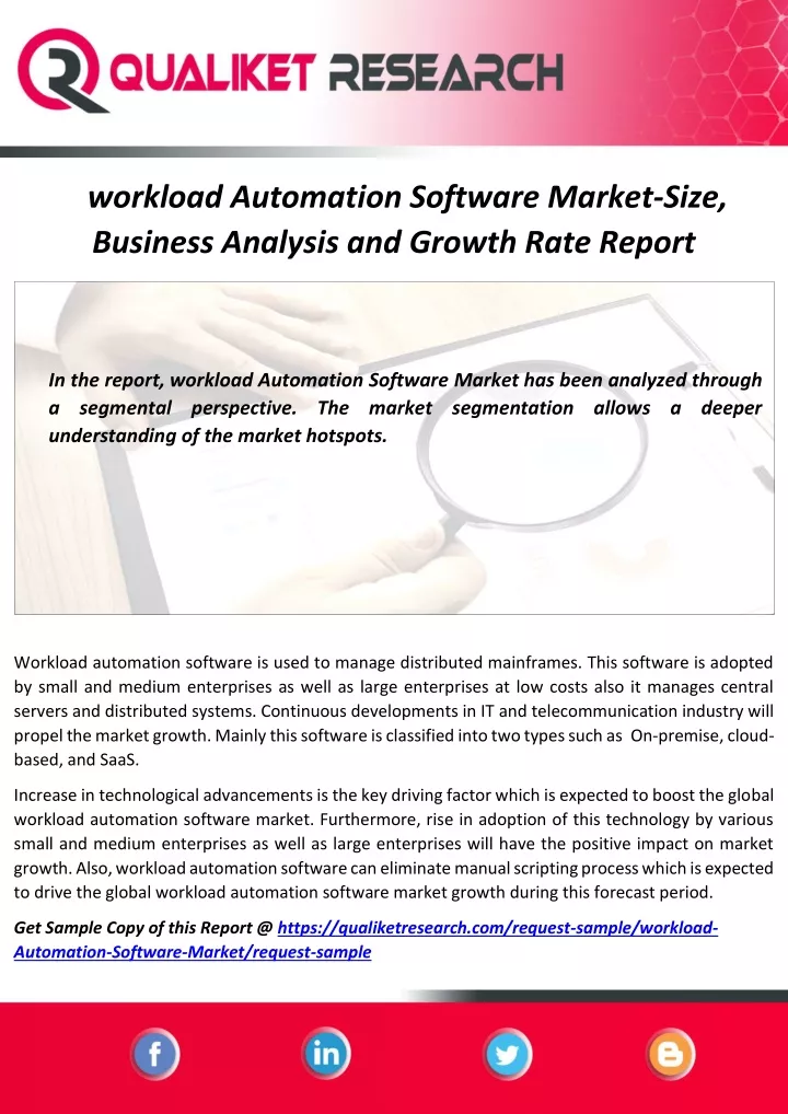 workload automation software market size business