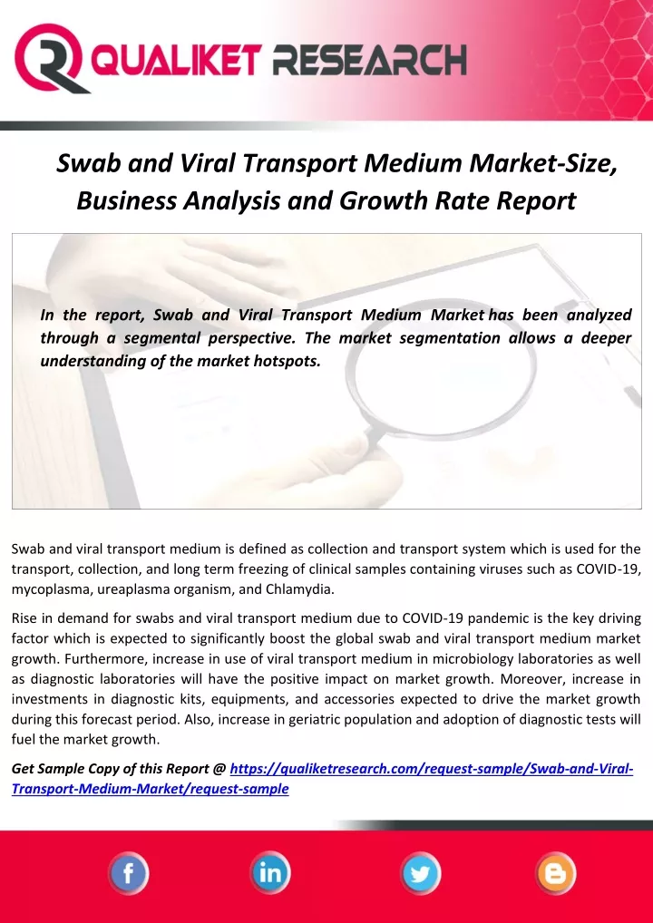 swab and viral transport medium market size