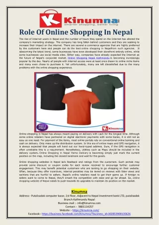 role of online shopping in nepal