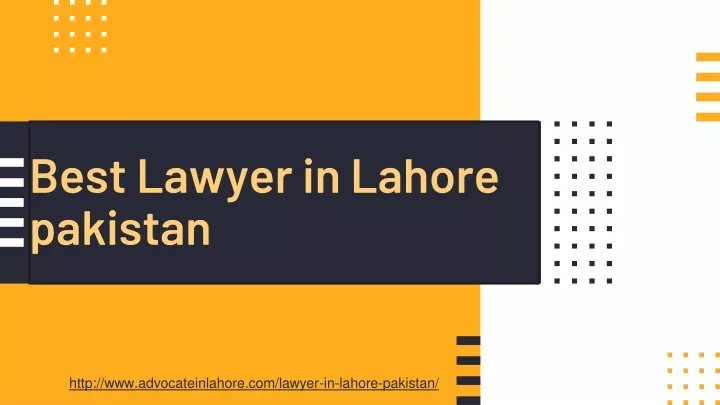 best lawyer in lahore pakistan