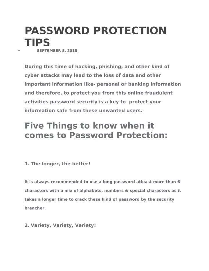 password protection tips september 5 2018