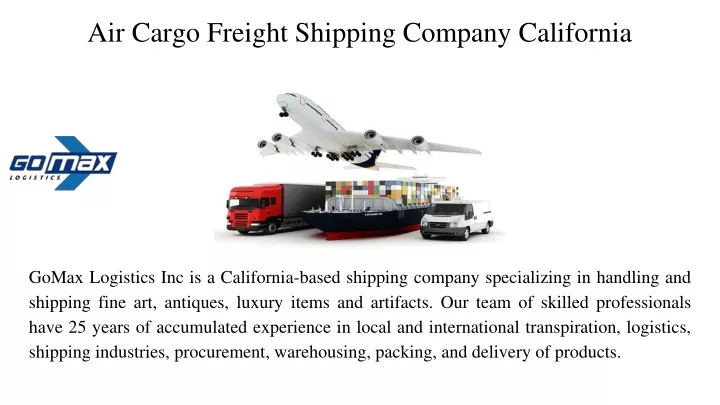 air cargo freight shipping company california