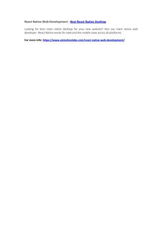 react native web development best react native