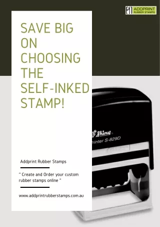 Save Big on Choosing the Self-inked Stamp!