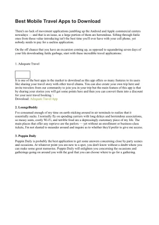 best mobile travel apps to download