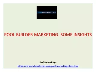 Pool Builder Marketing