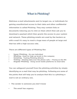 what is phishing