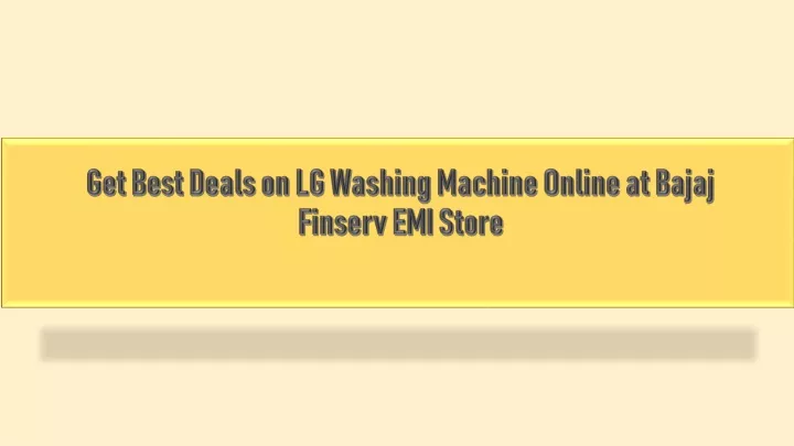 get best deals on lg washing machine online at bajaj finserv emi store