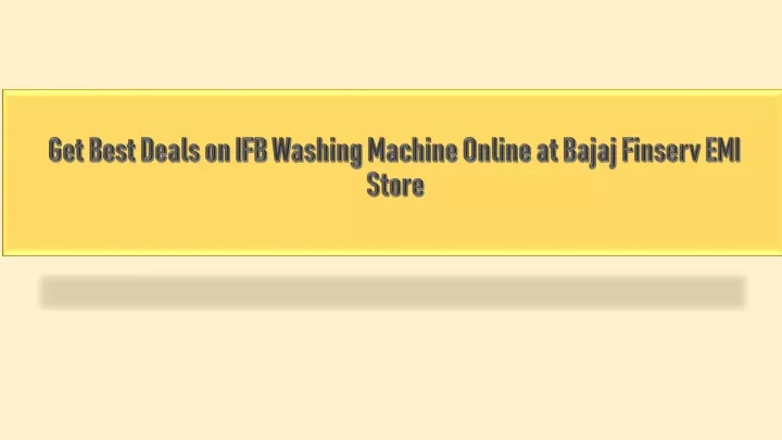 get best deals on ifb washing machine online