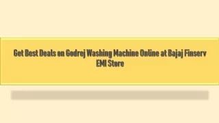 Get Best Deals on Godrej Washing Machine Online at Bajaj Finserv EMI Store