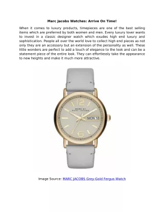 marc jacobs watches arrive on time