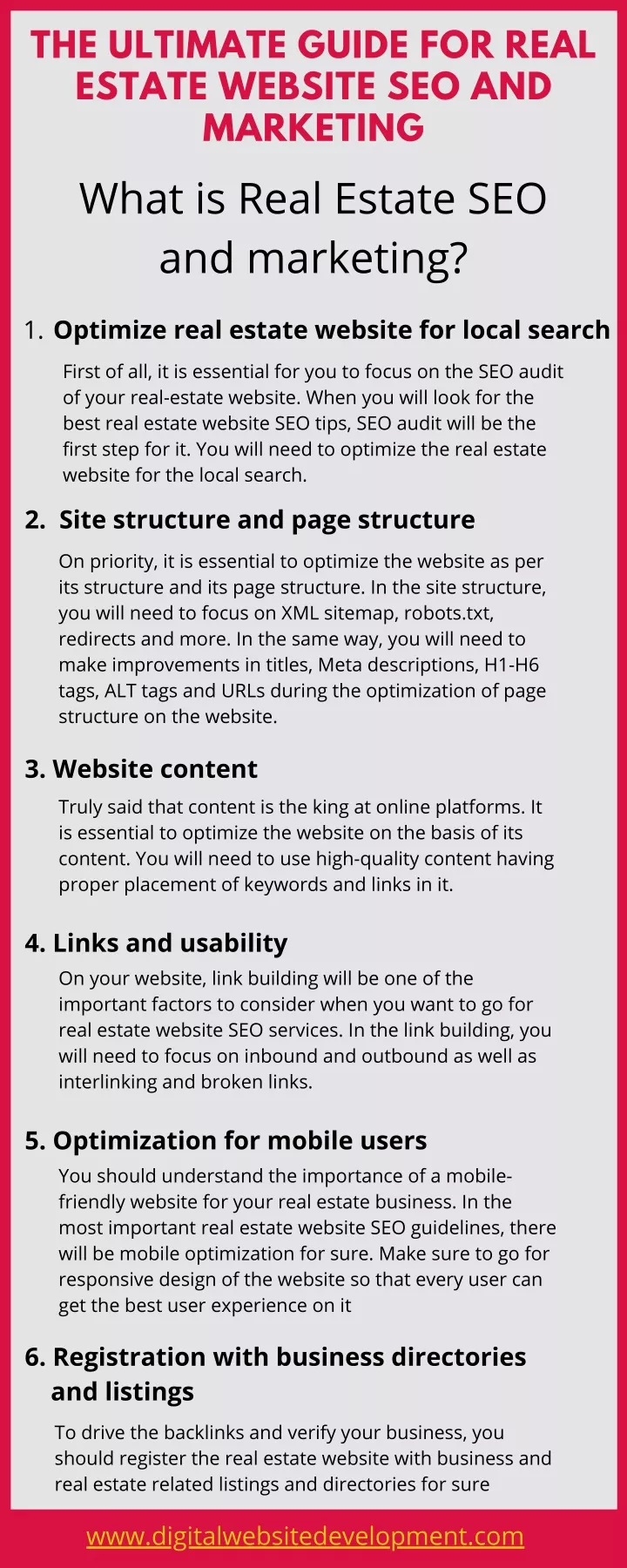 the ultimate guide for real estate website