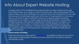 info about expert website hosting