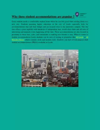 why these student accommodations are popular