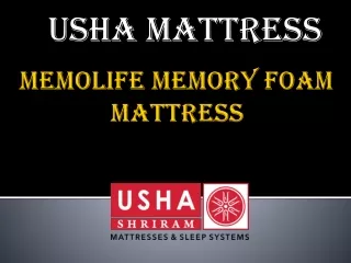 Usha Shriram Memolife Memory Foam Mattress