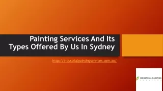 Painting Services And Its Types Offered By US- Industrial Painiting Services