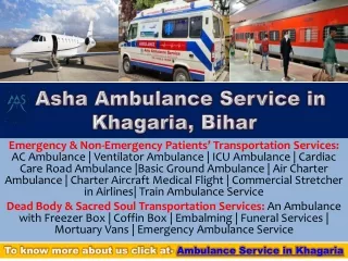 Get into Quality ICU Ambulance Service in Khagaria | ASHA AMBULANCE