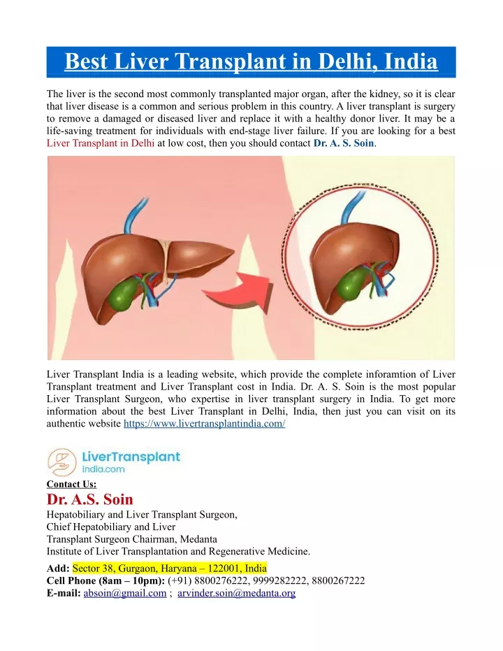 best liver transplant in delhi india