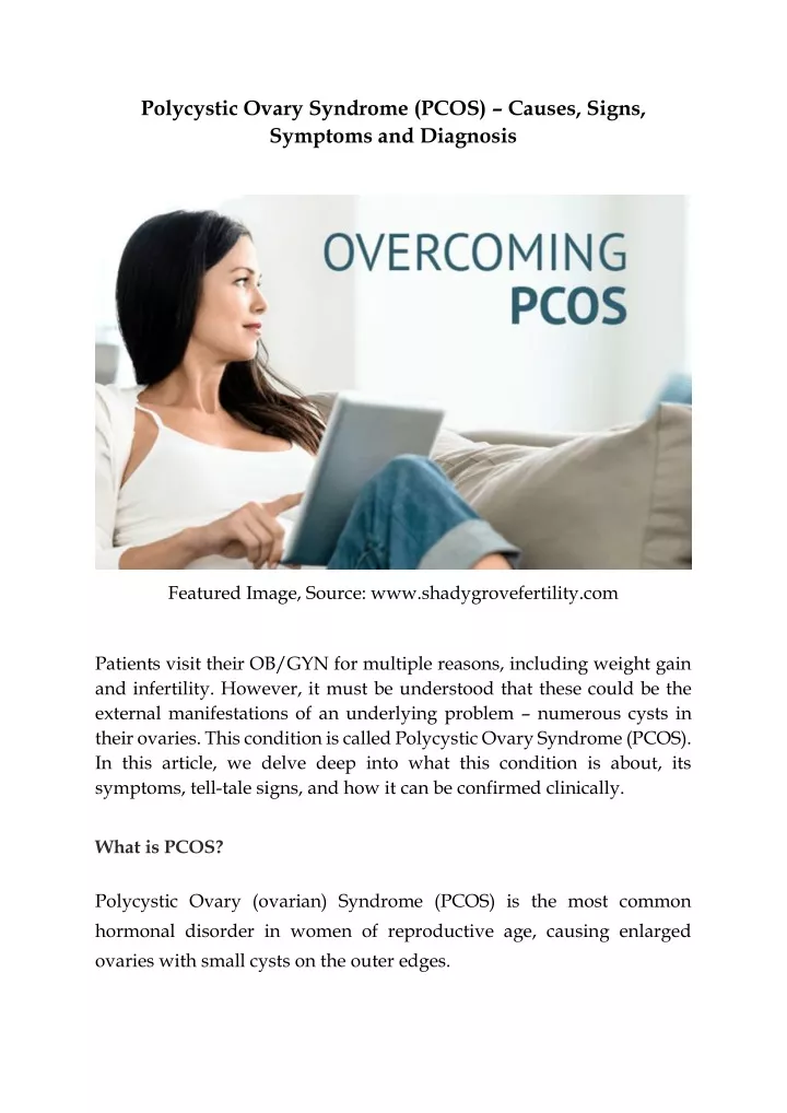 polycystic ovary syndrome pcos causes signs