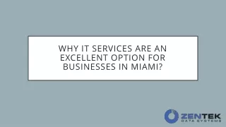 why it services are an excellent option for businesses in miami