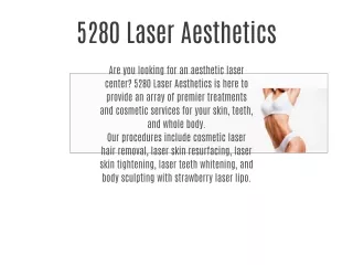 5280 Laser Aesthetics