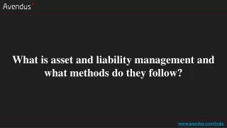 what is asset and liability management and what