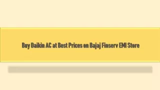 Buy Daikin AC at Best Prices on Bajaj Finserv EMI Store
