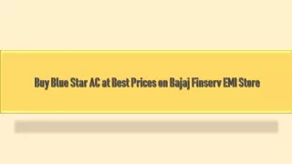 Buy Blue Star AC at Best Prices on Bajaj Finserv EMI Store