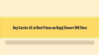 Buy Carrier AC at Best Prices on Bajaj Finserv EMI Store