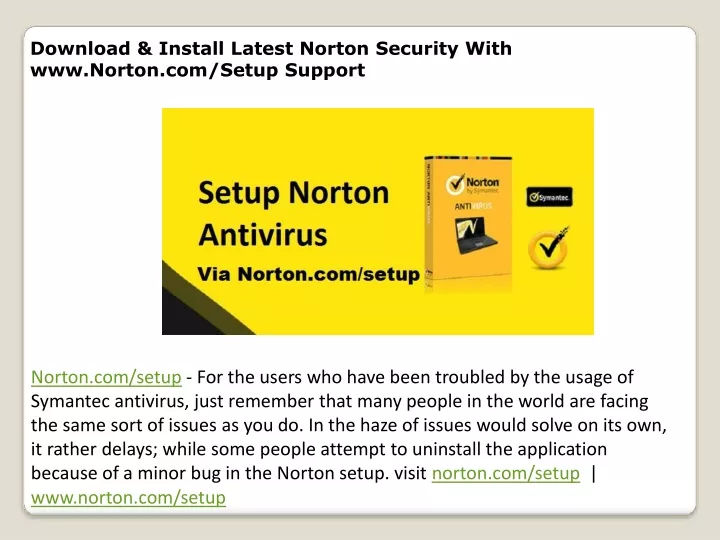 download install latest norton security with www norton com setup support