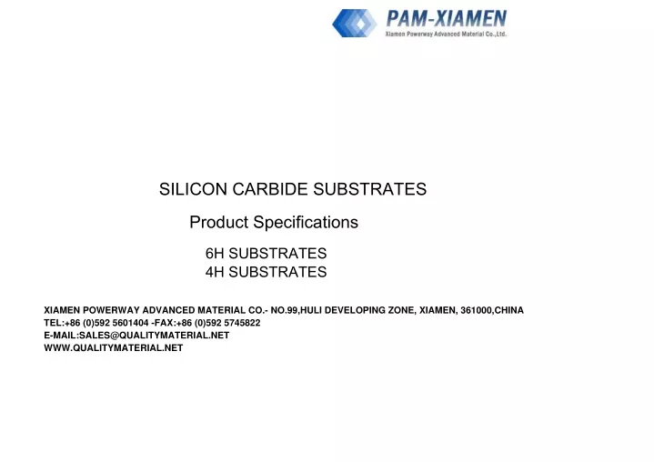silicon carbide substrates