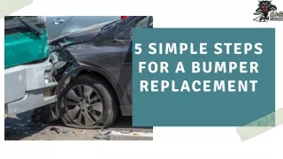 5 Simple Steps For A Bumper Replacement